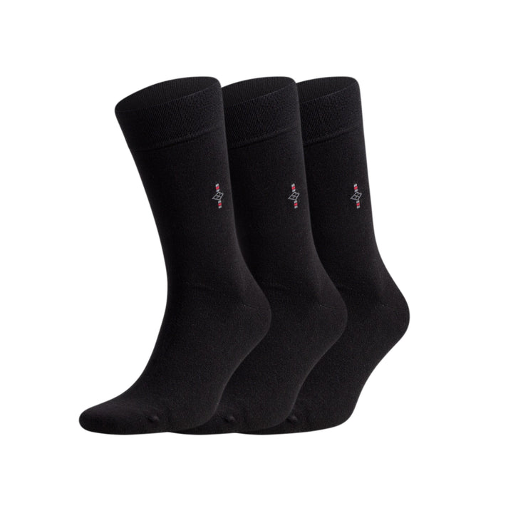 Men's bamboo rayon dress socks in black, 3 pairs