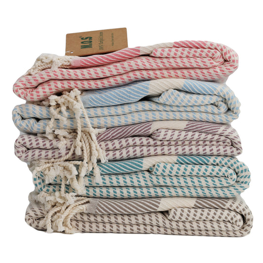 Turkish Beach Towel 71x36 Oversized 100% Cotton Quick Dry Lightweight