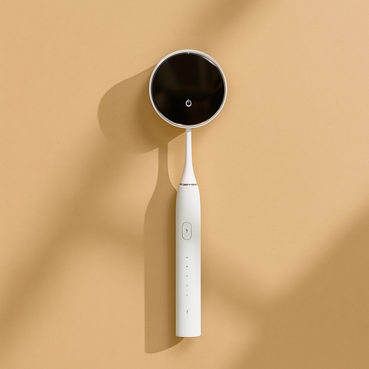 Smart Toothbrush Dryer Wall Mount USB LED Display Rotating Sterilizer ABS White