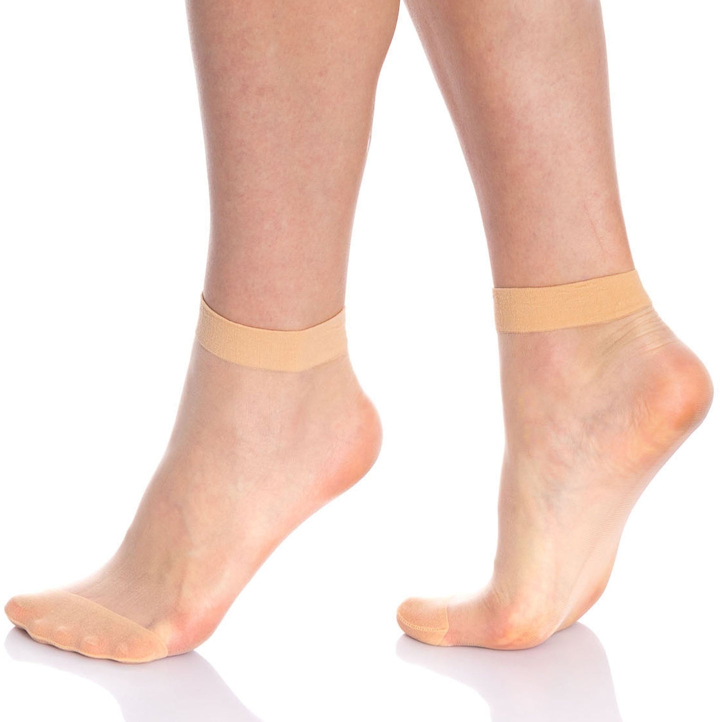 10 Pairs Women’s Sheer Ankle Socks 15 Denier Lightweight Mesh Fit One Size