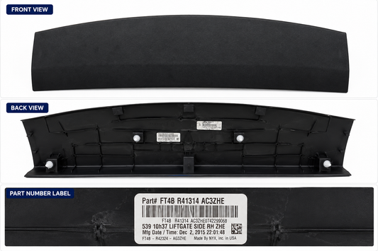 OEM Ford Edge Liftgate Center Trim Panel FT4B-R41314 Ebony Black 2015-2024
