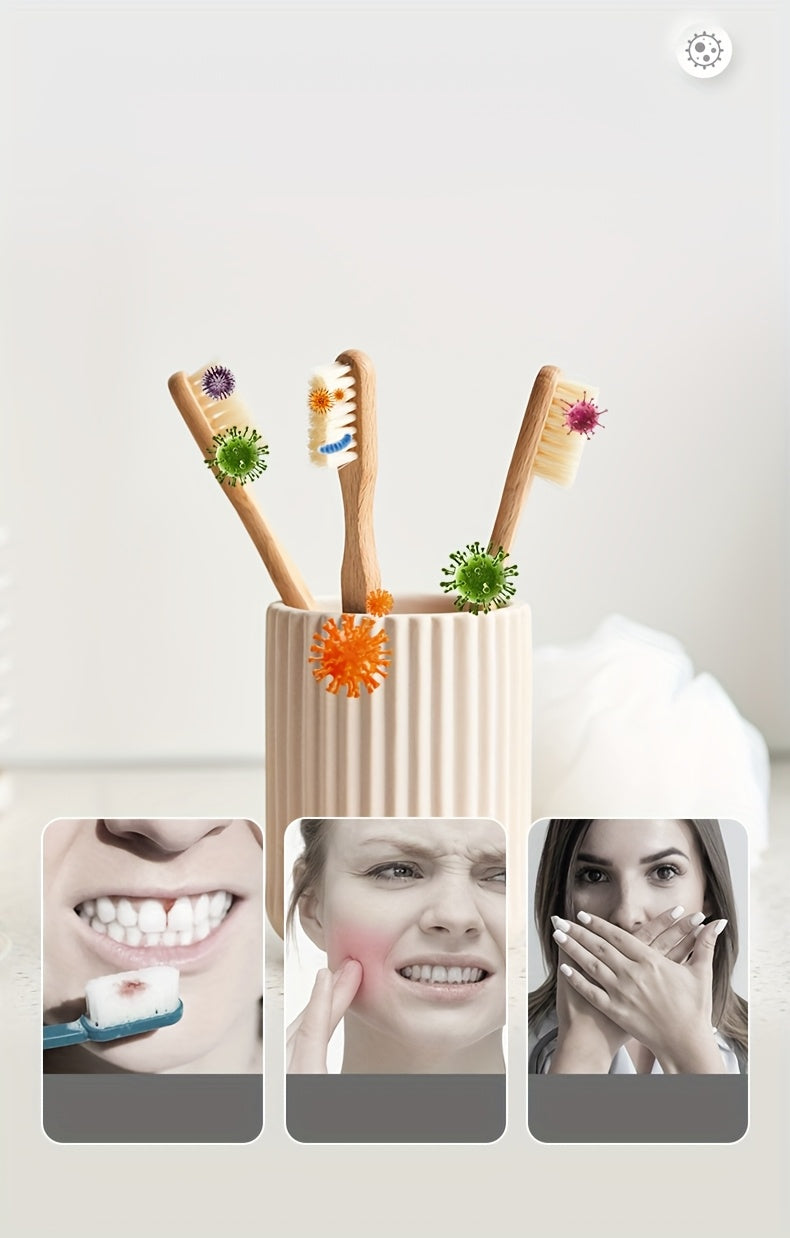 Smart Toothbrush Holder UV Sterilizer Wall Mount USB Charging 4 Brush Slots 2 Cups