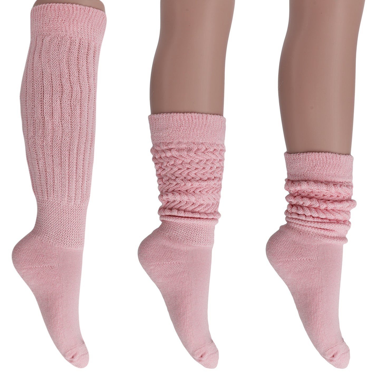 Women's Extra Long Heavy Slouch Cotton Socks – 3 Pairs Size 5-10