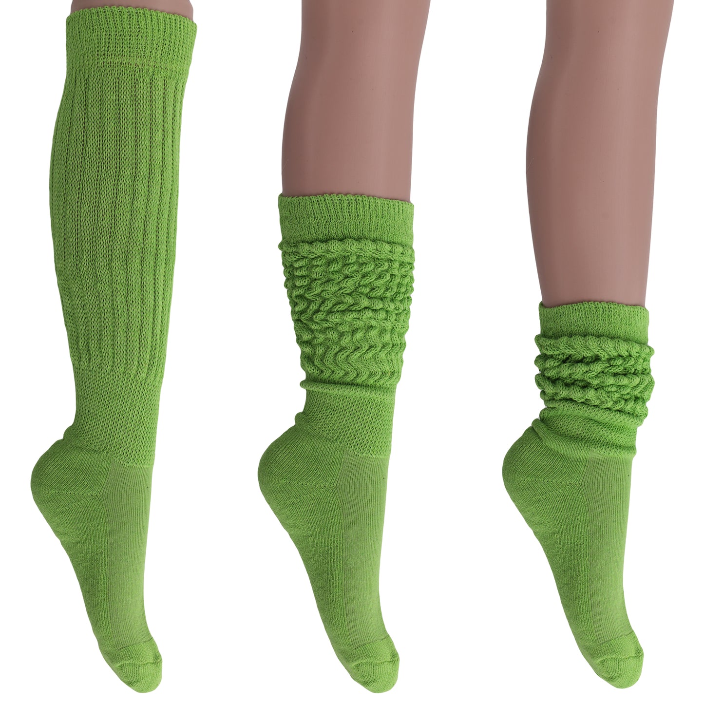 Women's Extra Long Heavy Slouch Cotton Socks – 3 Pairs Size 5-10
