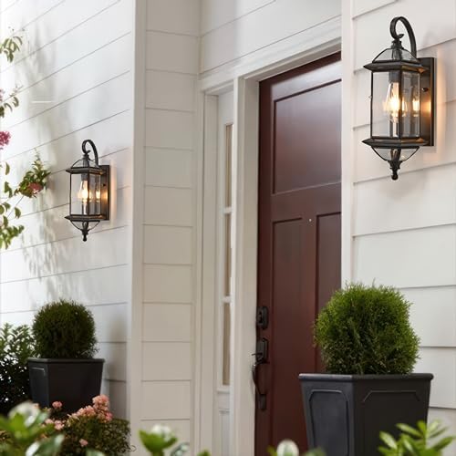 ShinYouneL Outdoor Wall Lantern 18.5 in Oil-Rubbed Bronze Open Box