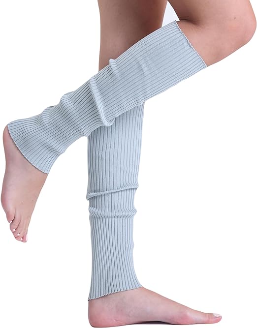 1 Pair Women’s Cotton Leg Warmers 21” Long – Soft Knit for Cold Weather & Dance