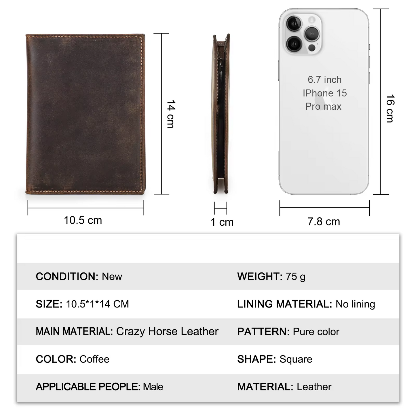 Genuine Leather Passport Wallet AirTag Slot Travel Card Holder for Men Women