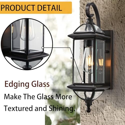 ShinYouneL Outdoor Wall Lantern 18.5 in Oil-Rubbed Bronze Open Box