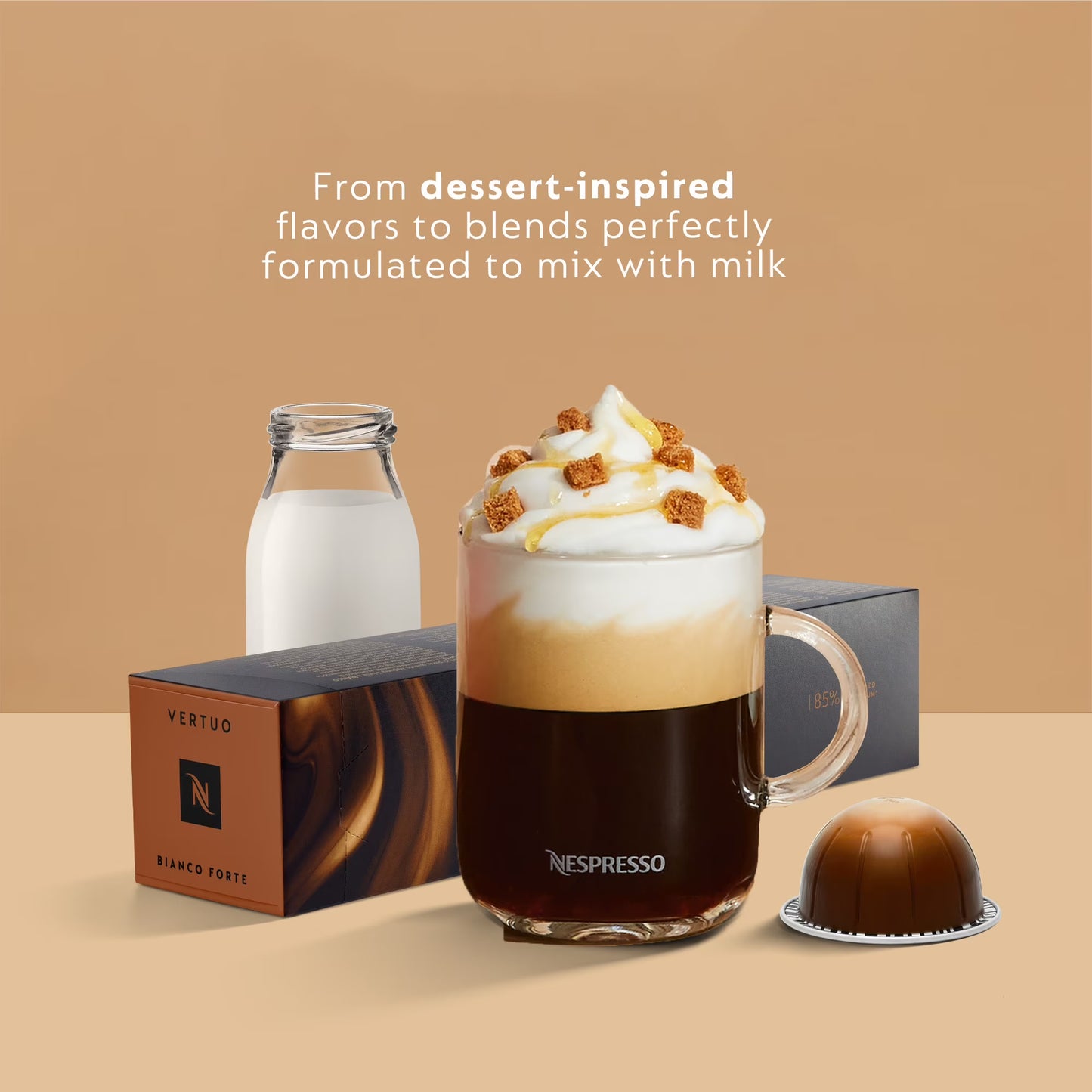 Nespresso Vertuo Pop+ Coffee Espresso Maker by Breville Coconut White