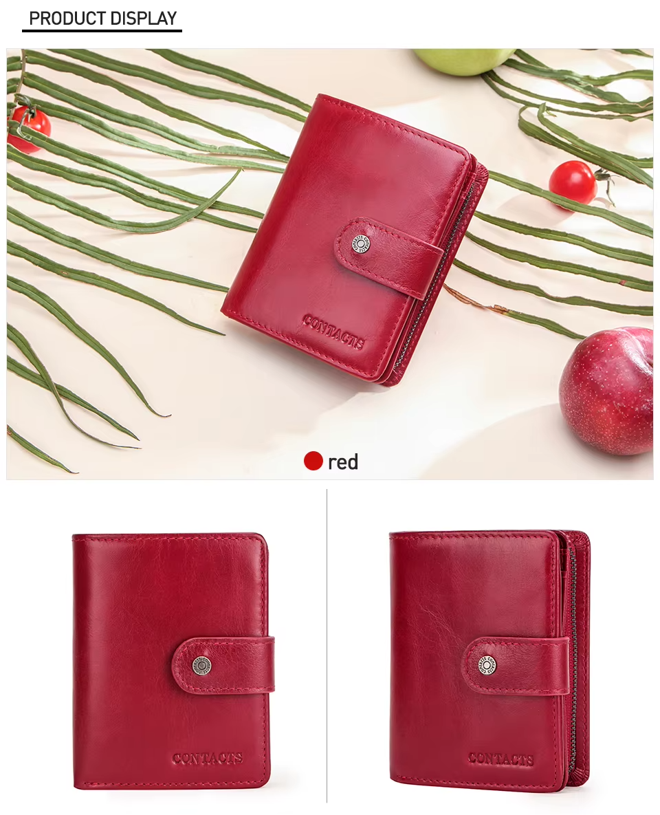 Men’s Genuine Leather RFID Wallet with Coin Pocket & Card Holder