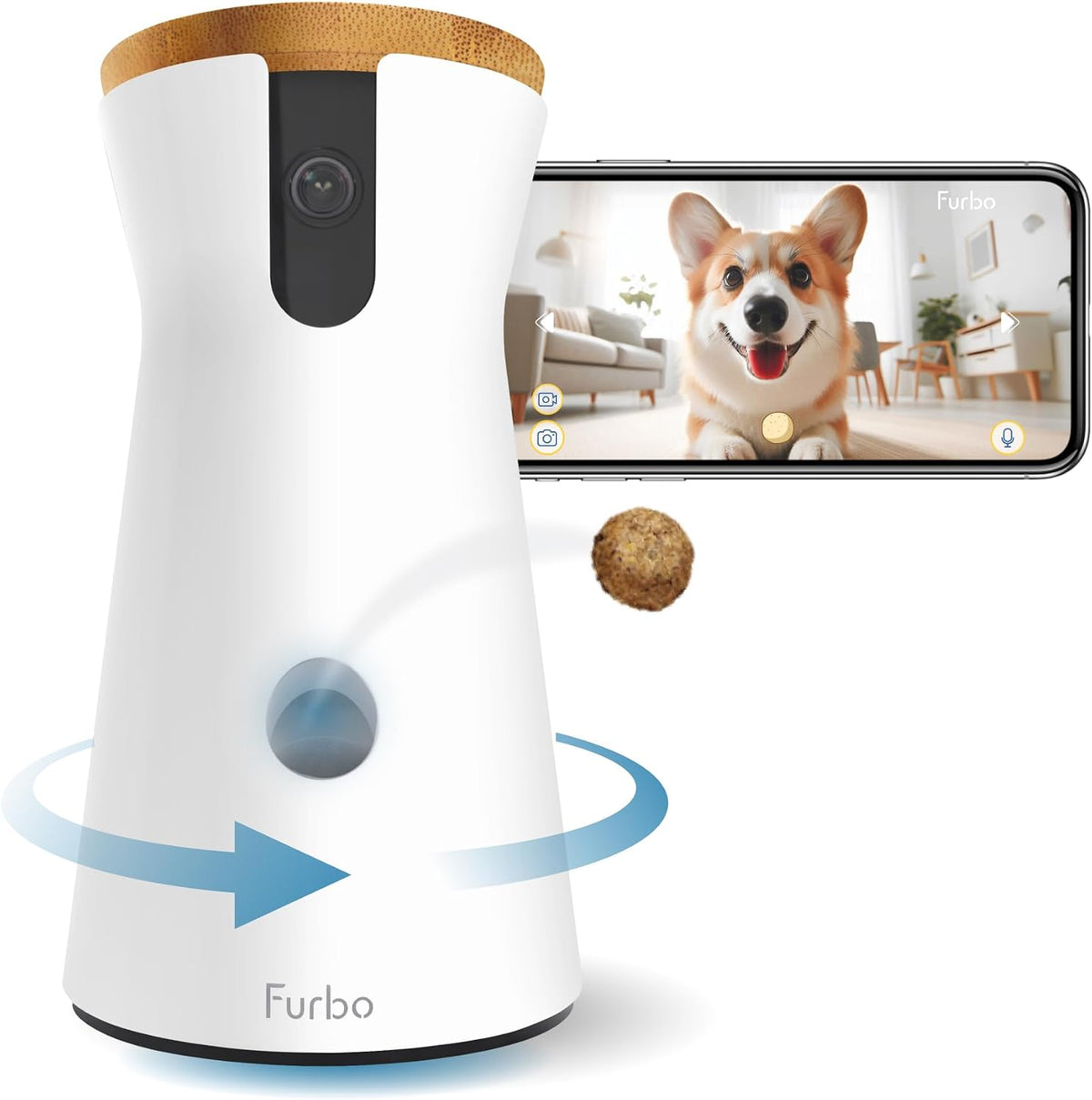 Furbo 360 Dog Camera Treat Dispenser 1080p Pet Monitor Night Vision Open Box