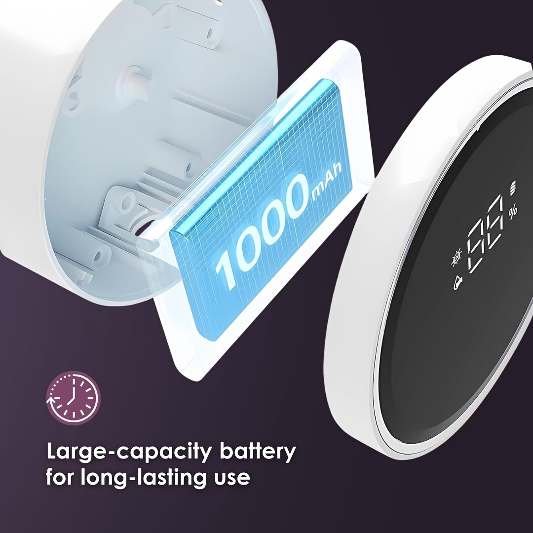 Smart Toothbrush Dryer Wall Mount USB LED Display Rotating Sterilizer ABS White