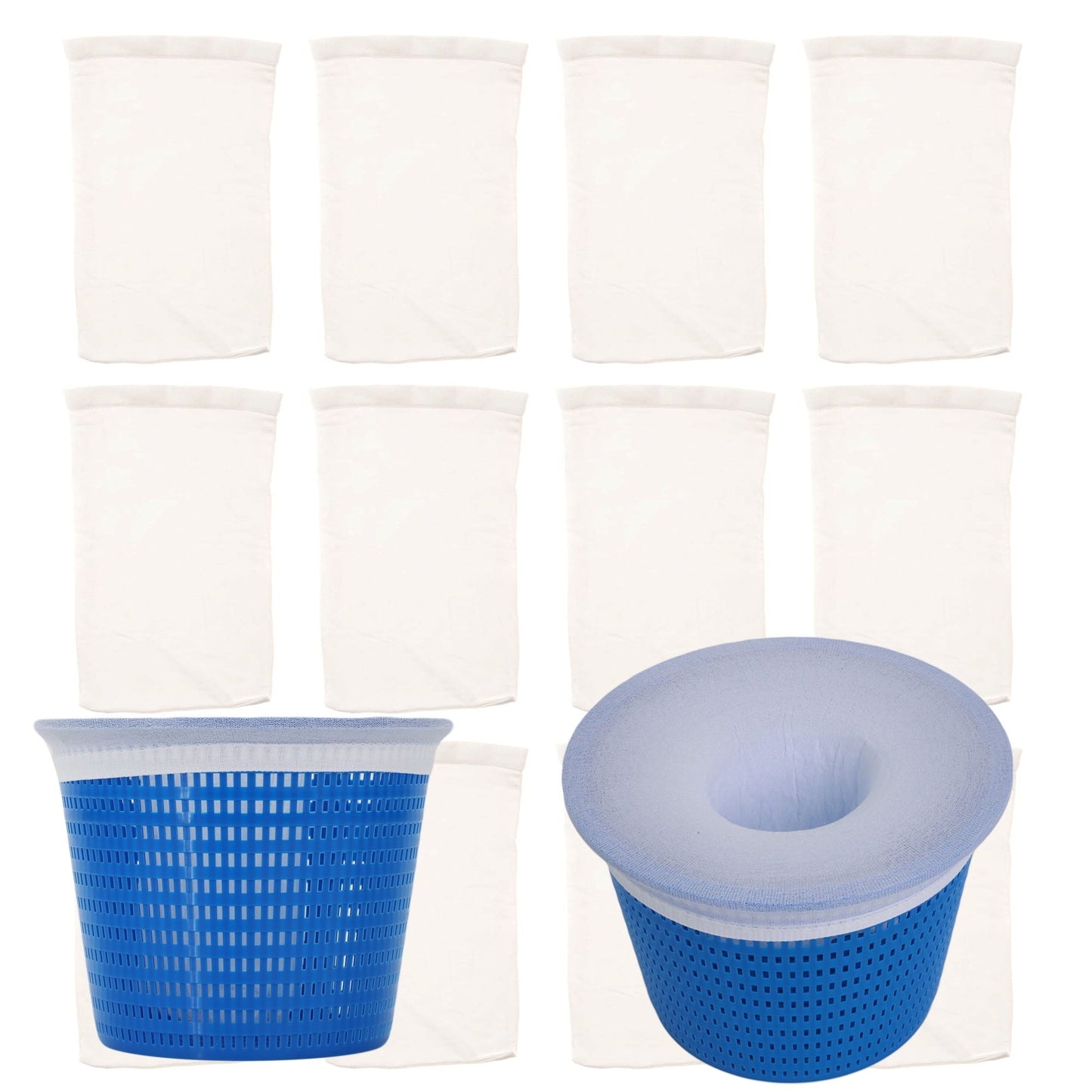 Pool Skimmer Socks 30 Pack Fits Intex Hayward Pentair – Nylon Mesh Filter Savers