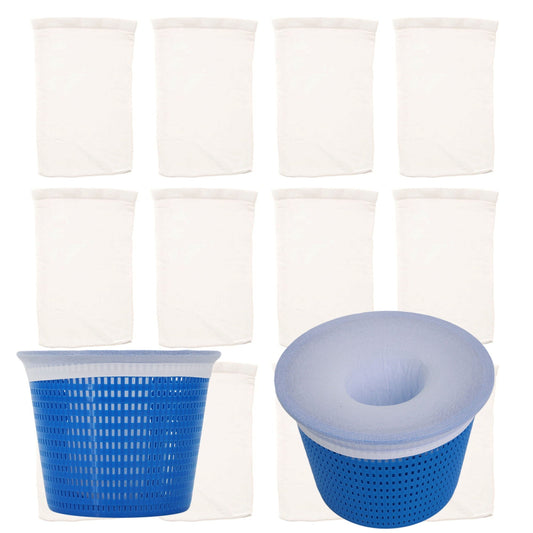 Pool Skimmer Socks 30 Pack Fits Intex Hayward Pentair – Nylon Mesh Filter Savers