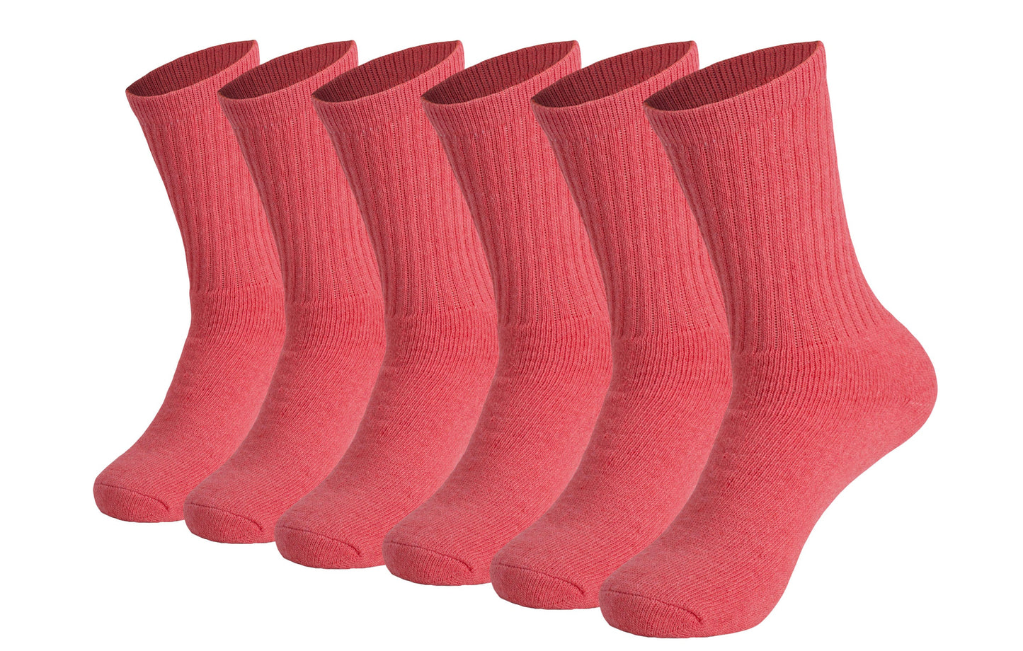 Men’s Crew Socks 6 Pairs Cotton Cushioned Breathable Athletic Size 5-11 Fit