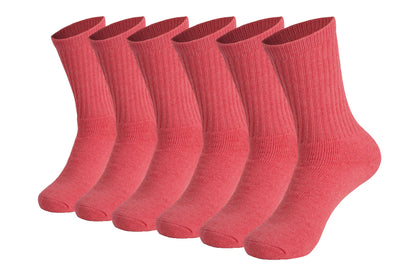 Men's cushioned cotton crew socks, 6 pairs