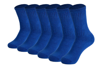 Men's cushioned cotton crew socks, 6 pairs