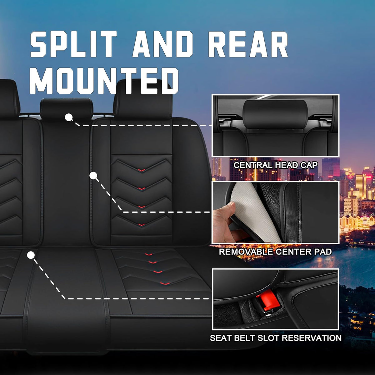 Premium Nappa Leather Car Seat Covers Toyota Camry 2000-2026 Black 5-Seats