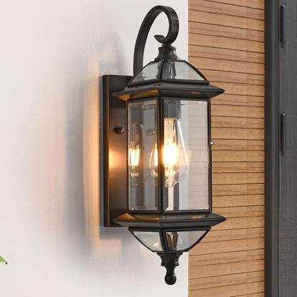 ShinYouneL Outdoor Wall Lantern 18.5 in Oil-Rubbed Bronze Open Box