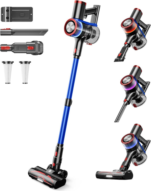 NADALY Cordless Stick Vacuum Cleaner 500W 40KPA Pet Hair Hardwood Floor