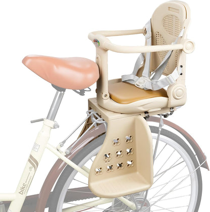 OUSEXI Rear Child Bike Seat White - Adjustable 60 lb Capacity
