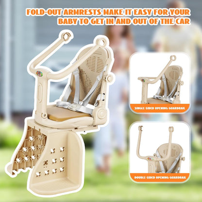 OUSEXI Rear Child Bike Seat White - Adjustable 60 lb Capacity