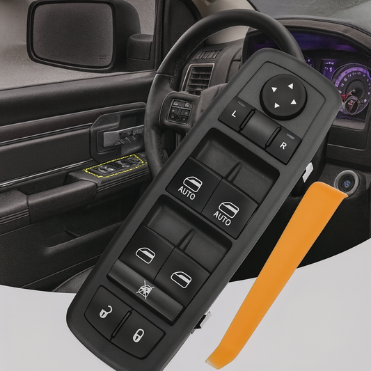 Ram 1500 2011‑12 Quad Cab Driver Side Power Window Switch 9+3 Pins OEM‑style
