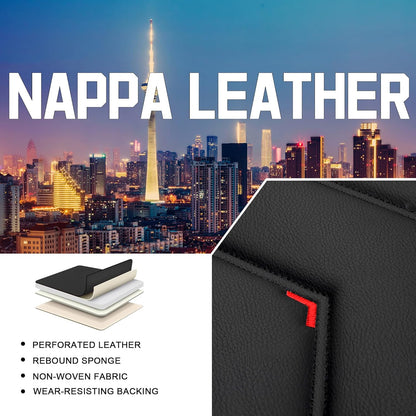Premium Nappa Leather Car Seat Covers Toyota Camry 2000-2026 Black 5-Seats