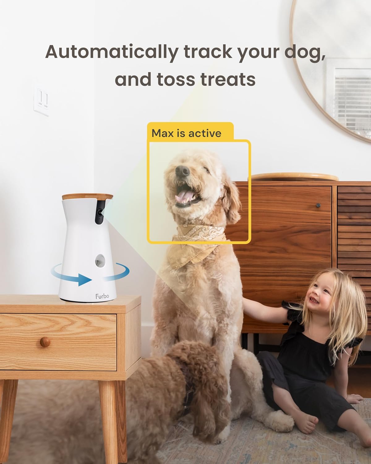 Furbo 360 Dog Camera Treat Dispenser 1080p Pet Monitor Night Vision Open Box