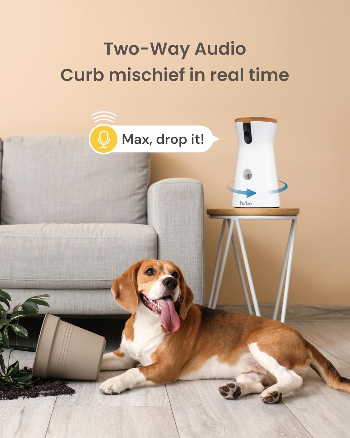 Furbo 360 Dog Camera Treat Dispenser 1080p Pet Monitor Night Vision Open Box