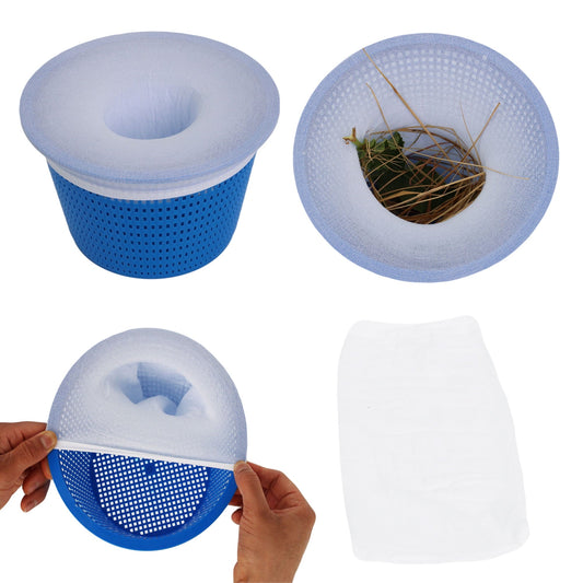 Pool Skimmer Socks 20 Pack – Fits Hayward Intex Pentair – Reusable Nylon Mesh Filters