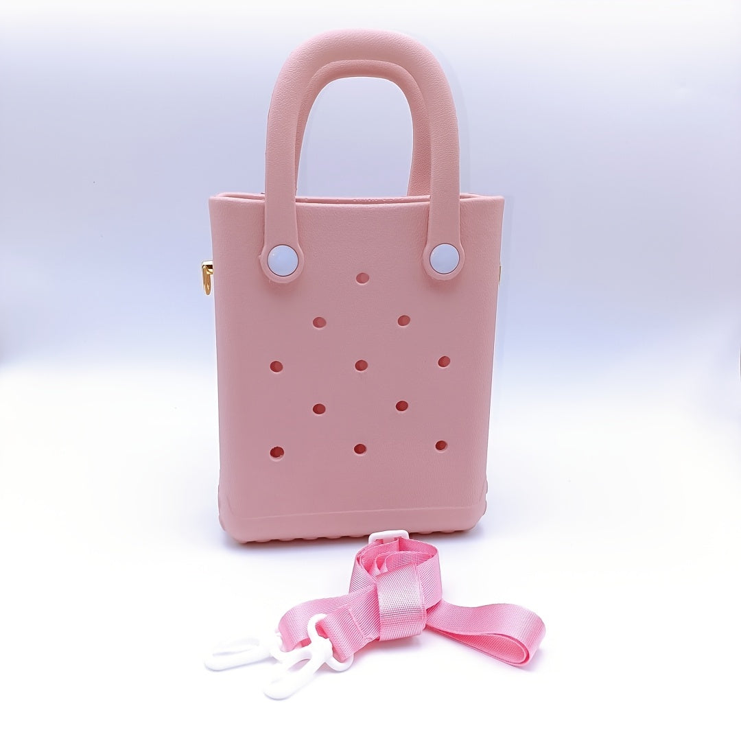 Mini EVA Beach Tote Bag with Detachable Shoulder Strap Cartoon Design