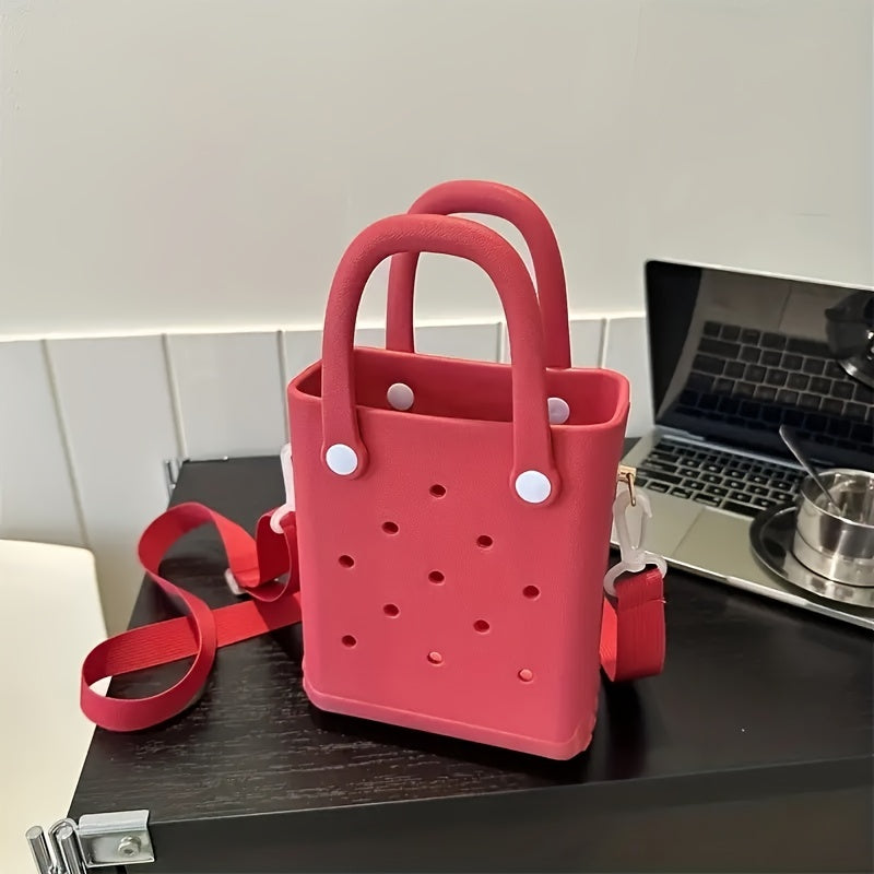 Mini EVA Beach Tote Bag with Detachable Shoulder Strap Cartoon Design