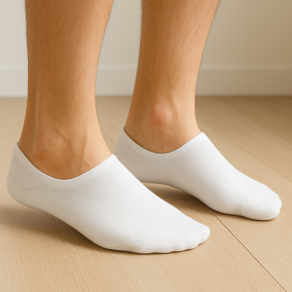 Men's Bamboo No Show Socks 3 Pairs Seamless Odor-Free Soft Fit Black White Red