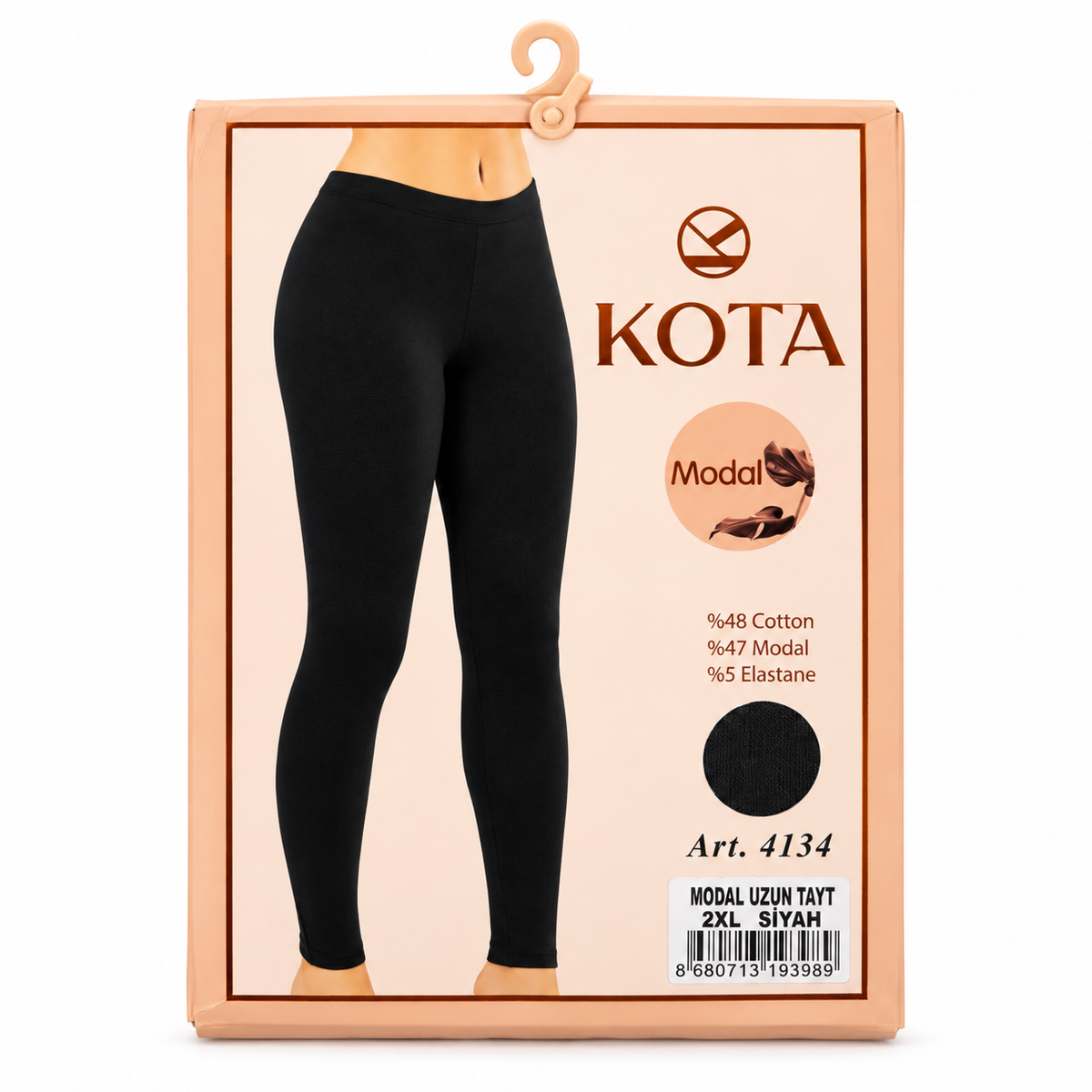 Women Black High Waist Slim Leggings Stretch Cotton Blend Hidden Pocket