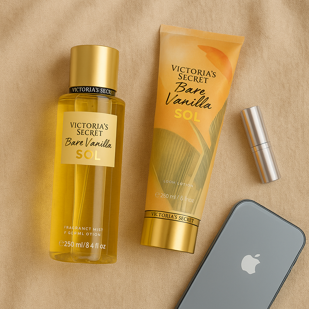 Bare Vanilla SOL Lotion Mist or Set | 8.0oz + 8.4oz | Warm Fruity Scent