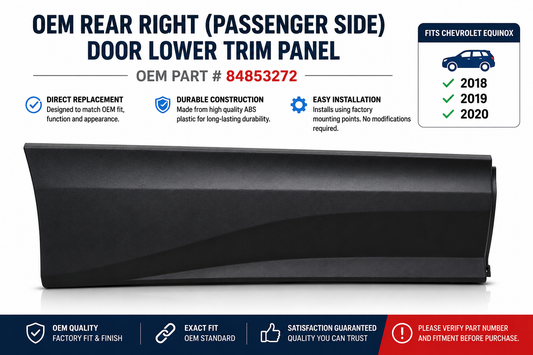 OEM Rear RH Door Lower Trim Panel 84853272 Fits Chevy Equinox 2018-2020