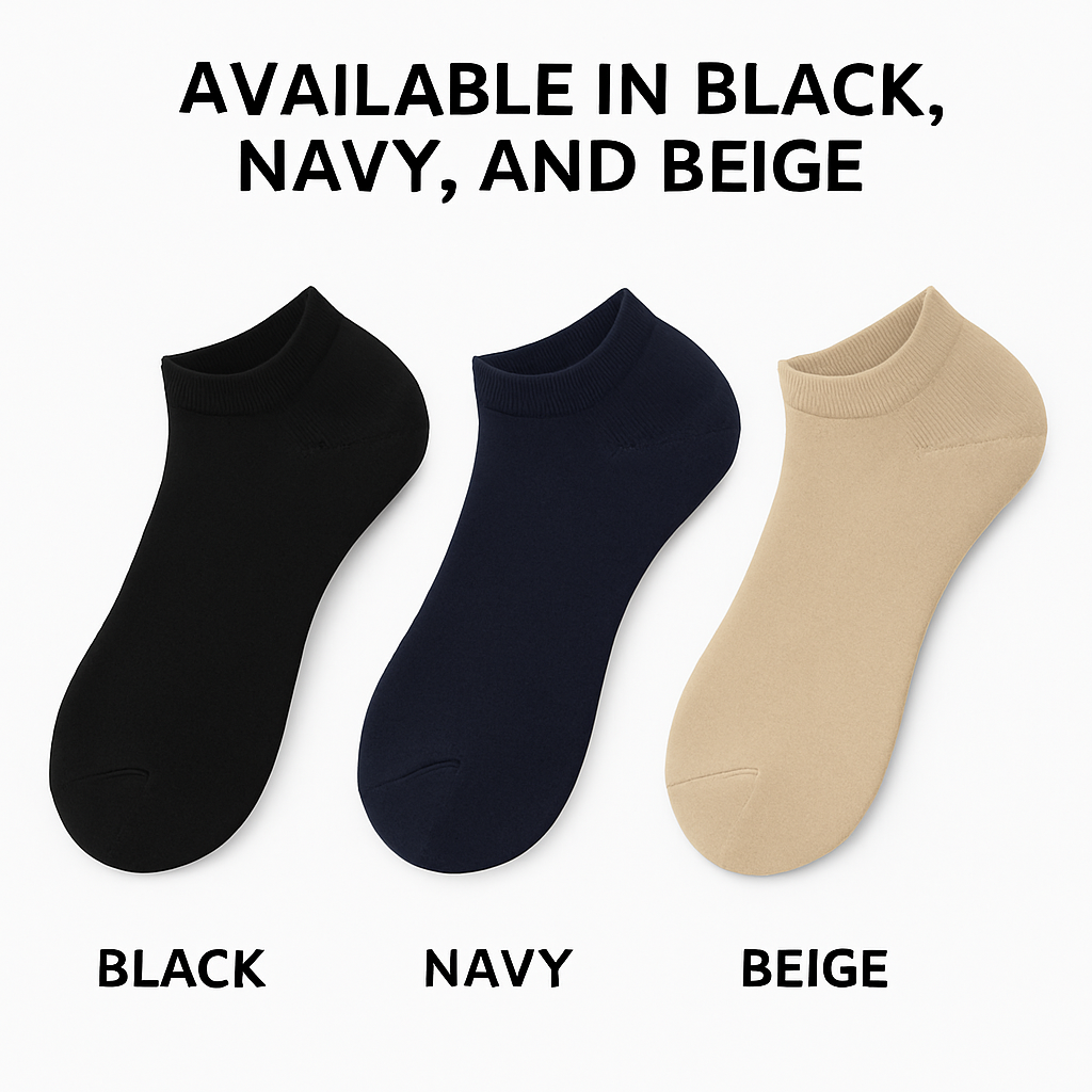 Men's Bamboo Ankle Socks 1 Pair Seamless Odor-Free Breathable One Size Fit