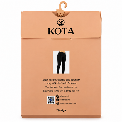 Women Black High Waist Slim Leggings Stretch Cotton Blend Hidden Pocket