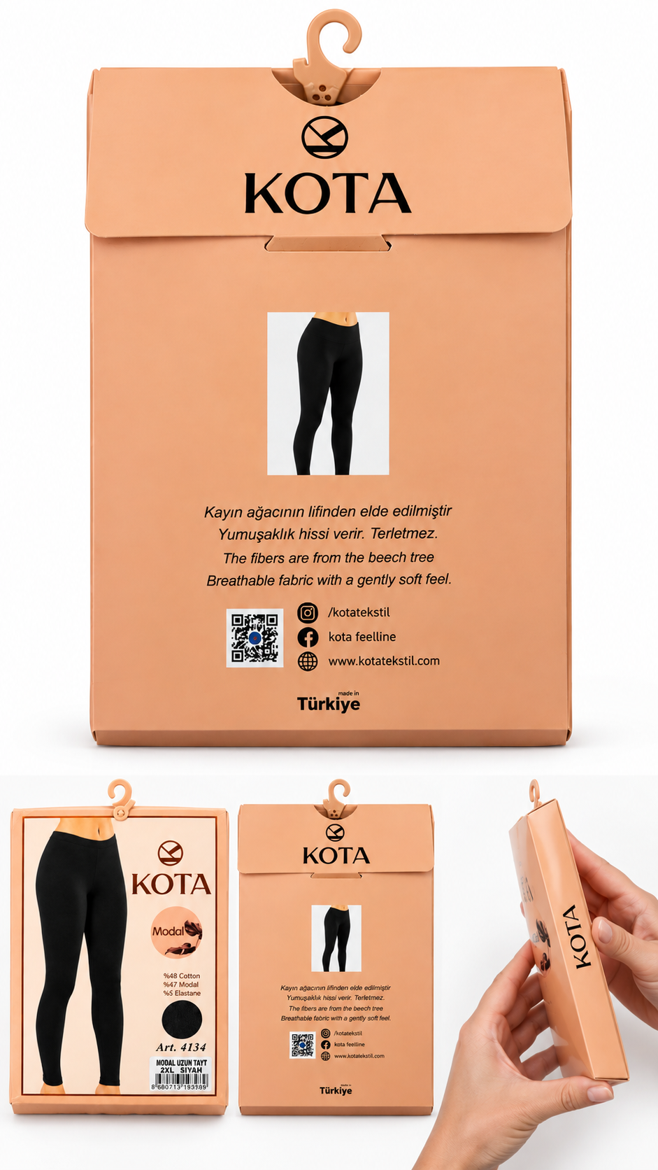 Women Black High Waist Slim Leggings Stretch Cotton Blend Hidden Pocket