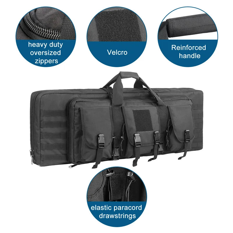 32-38 Inch Double Rifle Bag – Portable Gun Case Backpack for Shooting & Hunting