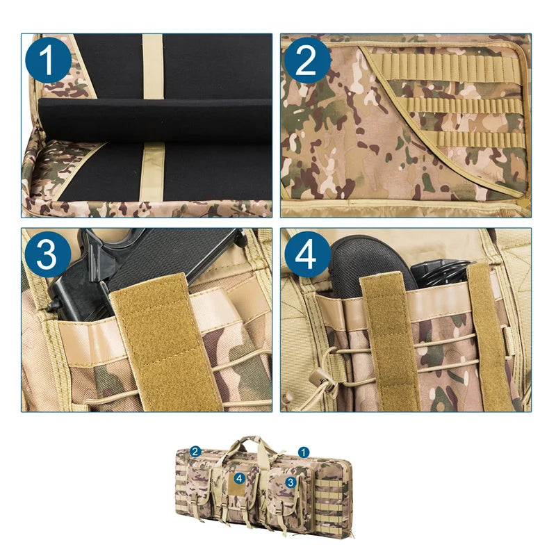 32-38 Inch Double Rifle Bag – Portable Gun Case Backpack for Shooting & Hunting