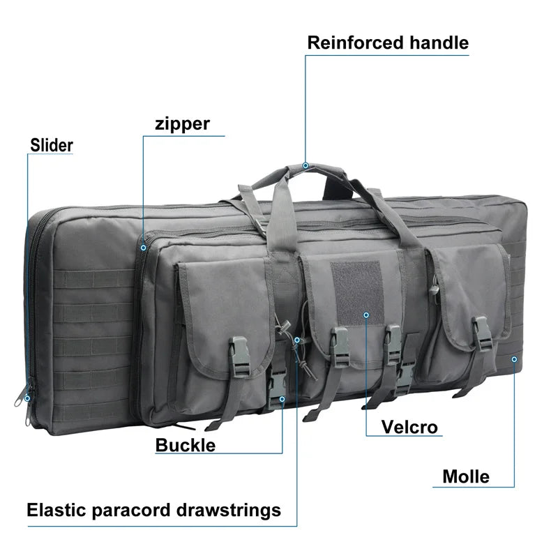 32-38 Inch Double Rifle Bag – Portable Gun Case Backpack for Shooting & Hunting