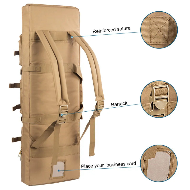 32-38 Inch Double Rifle Bag – Portable Gun Case Backpack for Shooting & Hunting
