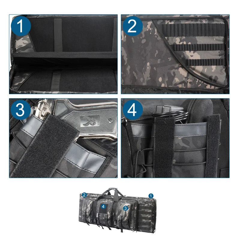 32-38 Inch Double Rifle Bag – Portable Gun Case Backpack for Shooting & Hunting