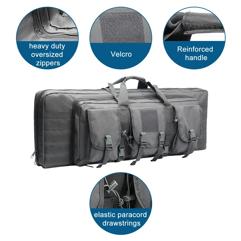 32-38 Inch Double Rifle Bag – Portable Gun Case Backpack for Shooting & Hunting