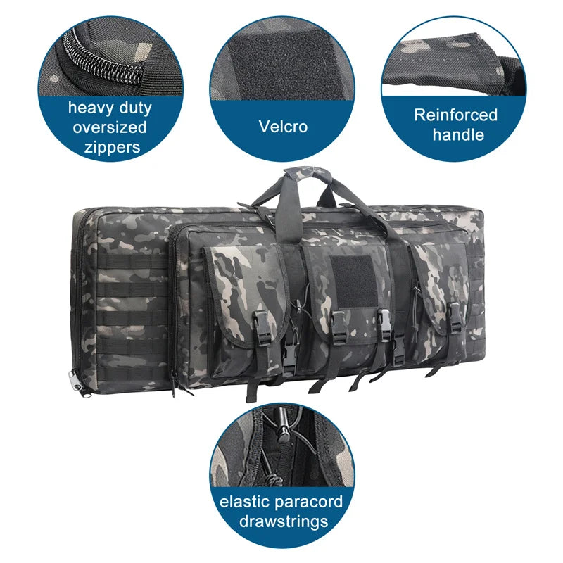 32-38 Inch Double Rifle Bag – Portable Gun Case Backpack for Shooting & Hunting