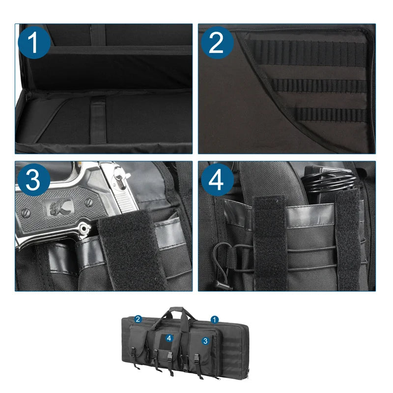 32-38 Inch Double Rifle Bag – Portable Gun Case Backpack for Shooting & Hunting