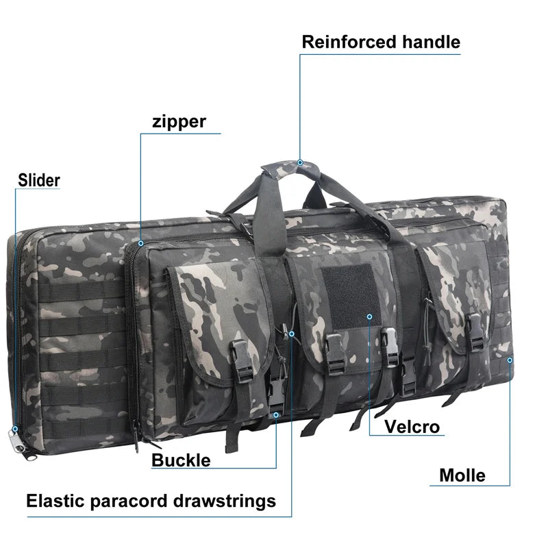 32-38 Inch Double Rifle Bag – Portable Gun Case Backpack for Shooting & Hunting