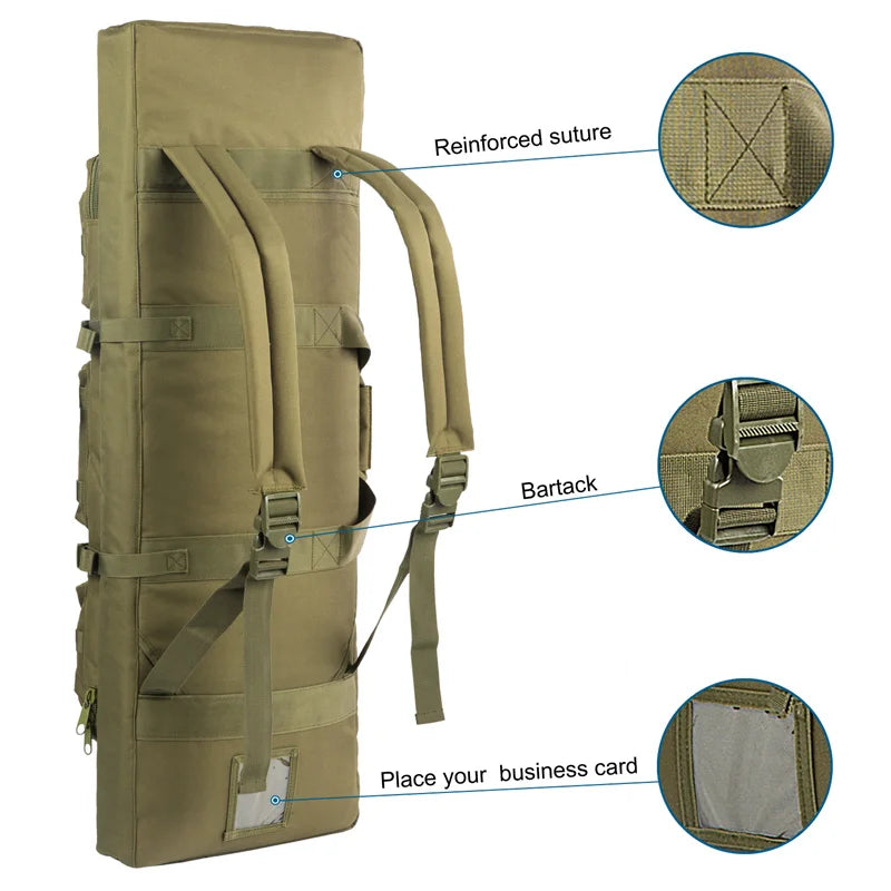 32-38 Inch Double Rifle Bag – Portable Gun Case Backpack for Shooting & Hunting